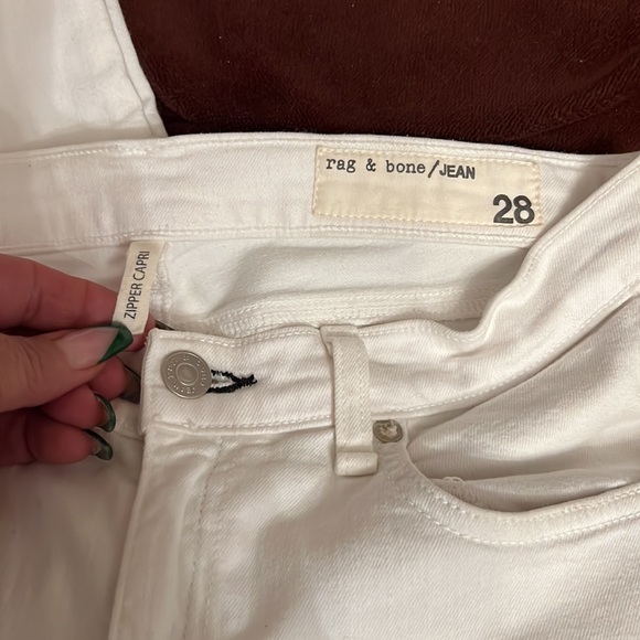 Rag and bone zipper Capri white Jean - Picture 4 of 6